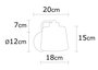 Opviq Kemer - N-271 Lámpara de pared negra con tapa de cristal